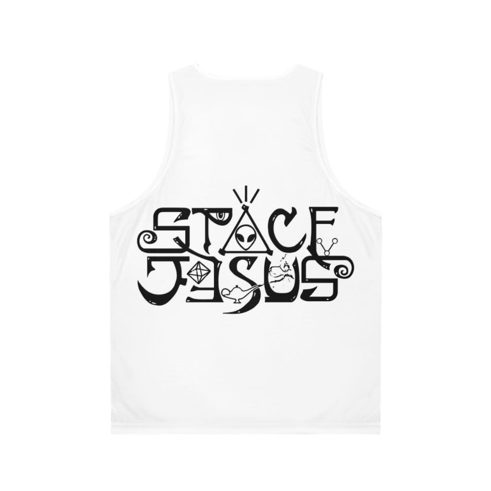 Space Jesus Logo Unisex Tank Top - Back