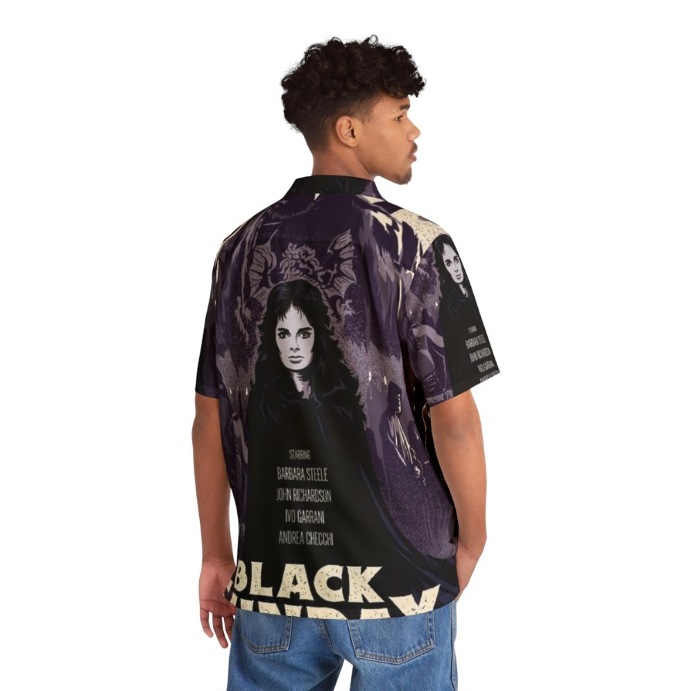 Black Sunday Hawaiian Shirt featuring horror movie elements - People Back