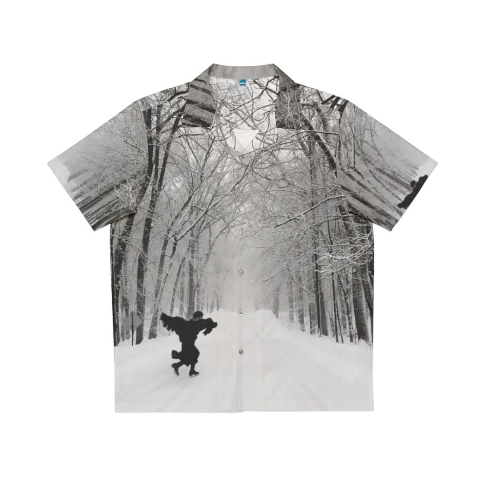 Black Crow Hawaiian Shirt with Nature-Inspired Retro Design