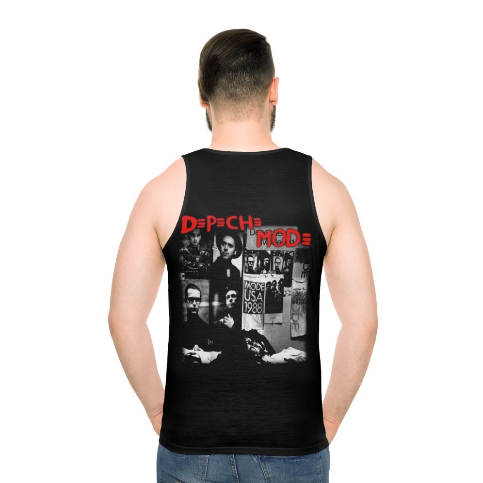 Dépéche Móde metal rock music unisex tank top - men back