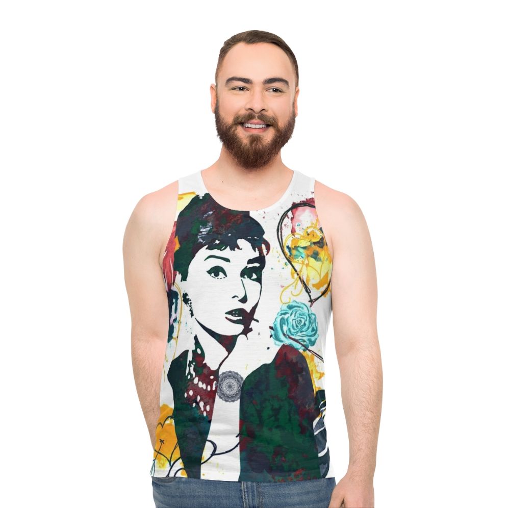 Vintage Audrey Hepburn Inspired Unisex Tank Top - men