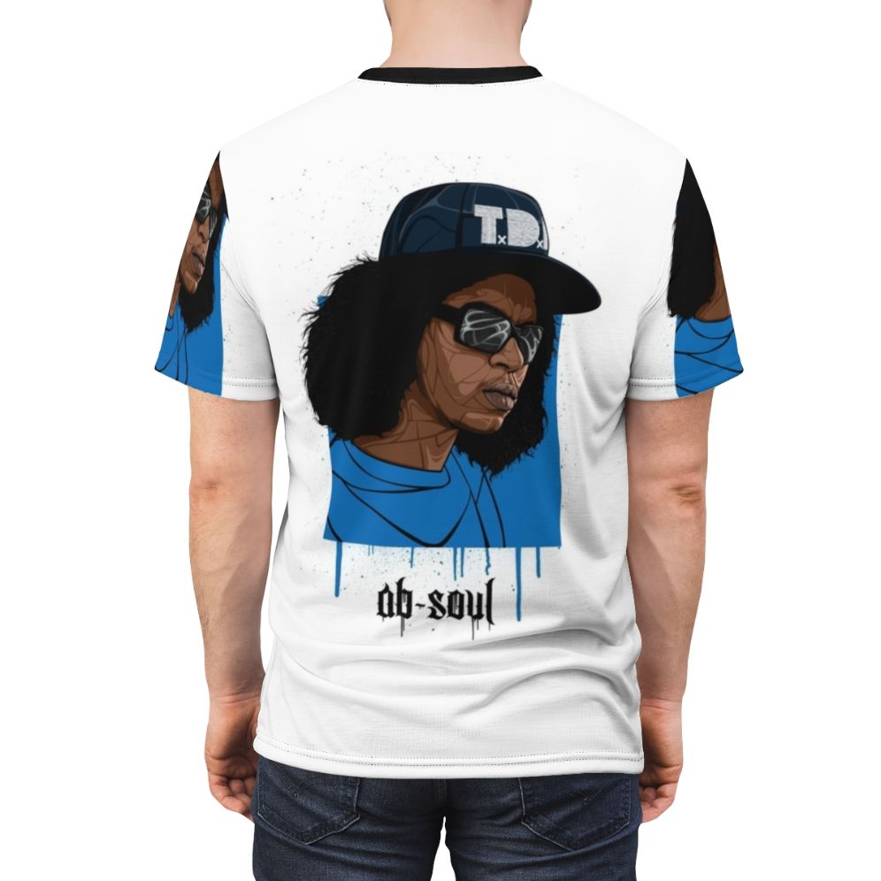 Stylish Ab Soul inspired t-shirt with a high-quality vector print for music lovers - men back