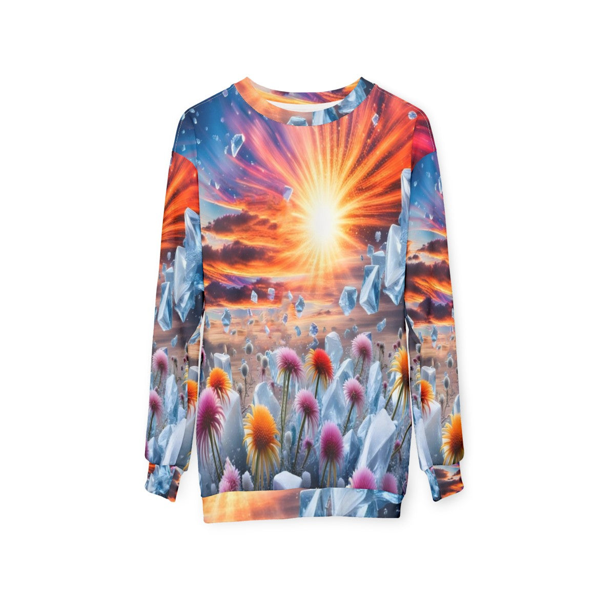 Flower Sunset Sweatshirt - hanging