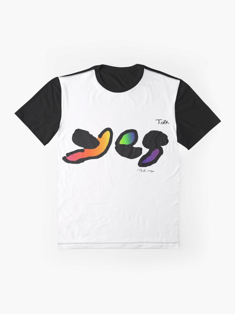 Yes - Talk Graphic T-Shirt featuring the iconic progressive rock band - Flat lay