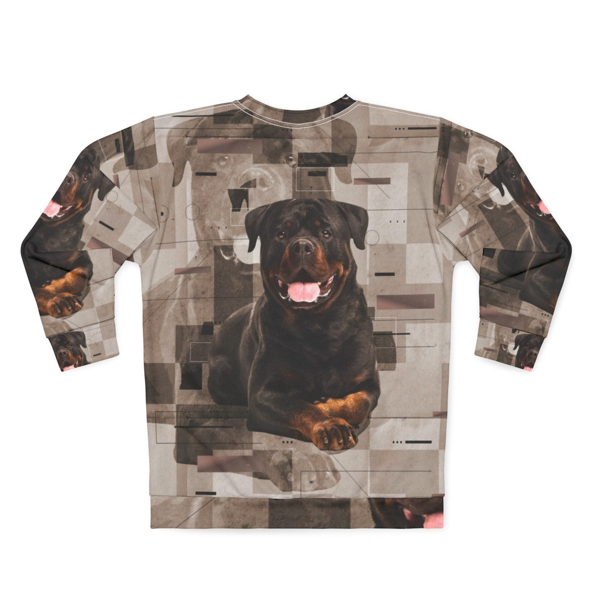 Rottweiler Metzgerhund Digital Art Sweatshirt - Back