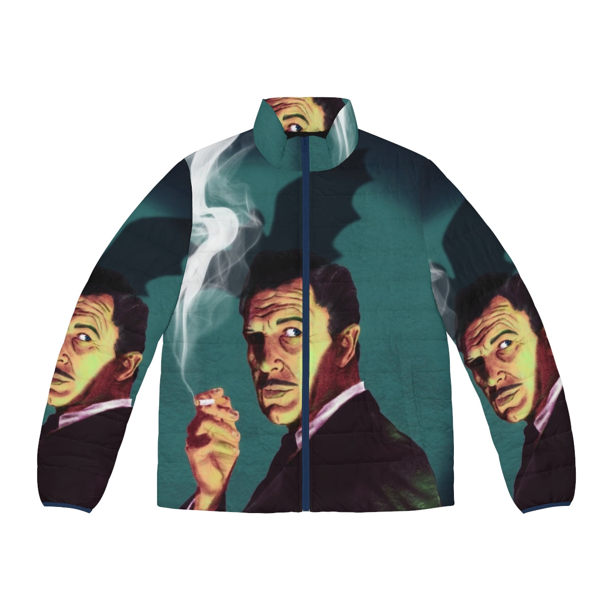 Vincent Price Master of Horror Puffer Jacket with horror movie icons