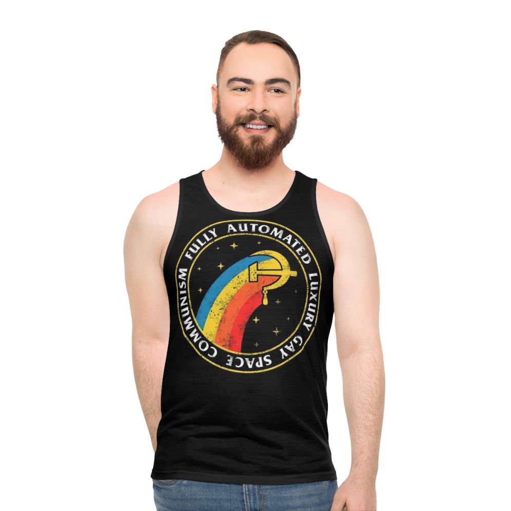 Fully Automated Luxury Gay Space Communist Unisex Tank Top - men