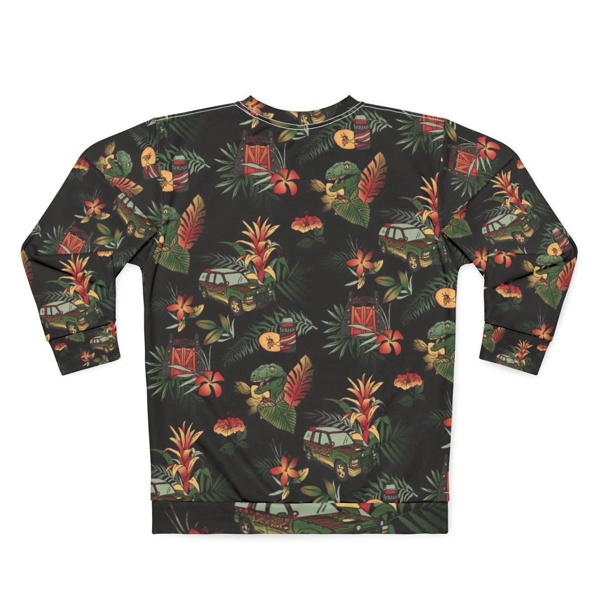 Jurassic themed sweatshirt with dinosaur print design - Back