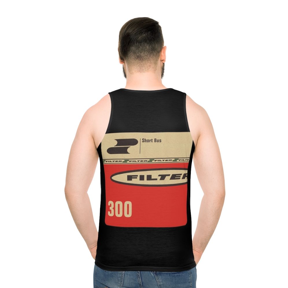 Filter Short Bus Unisex Industrial Metal Music Tank Top - men back