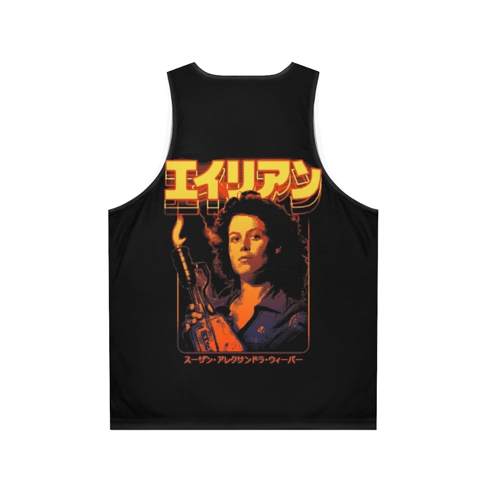 Retro Sci-Fi Alien Ellen Ripley Unisex Tank Top - Back