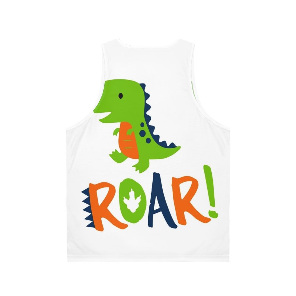 Roaring dinosaur unisex tank top - Back