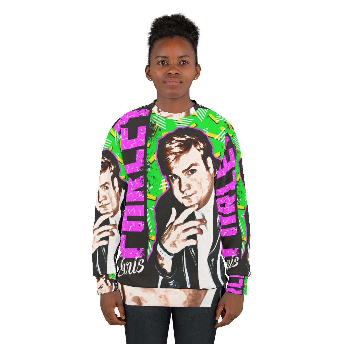 Retro Chris Farley Graphic Sweatshirt - women