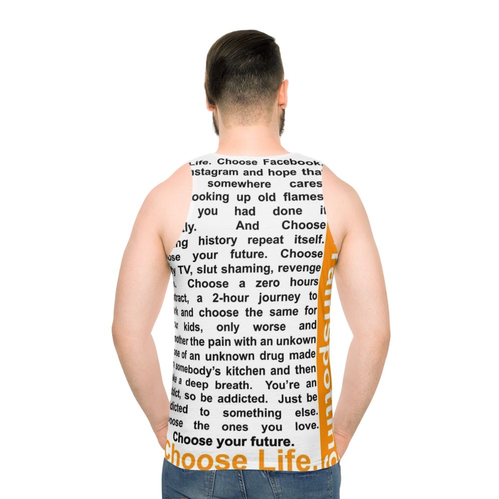 Trainspotting "Choose Life" Unisex Tank Top - men back