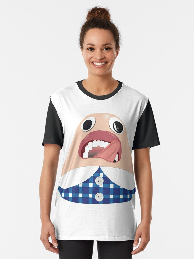 Funny vector design of Sussie from The Amazing World of Gumball cartoon on a graphic t-shirt - Women