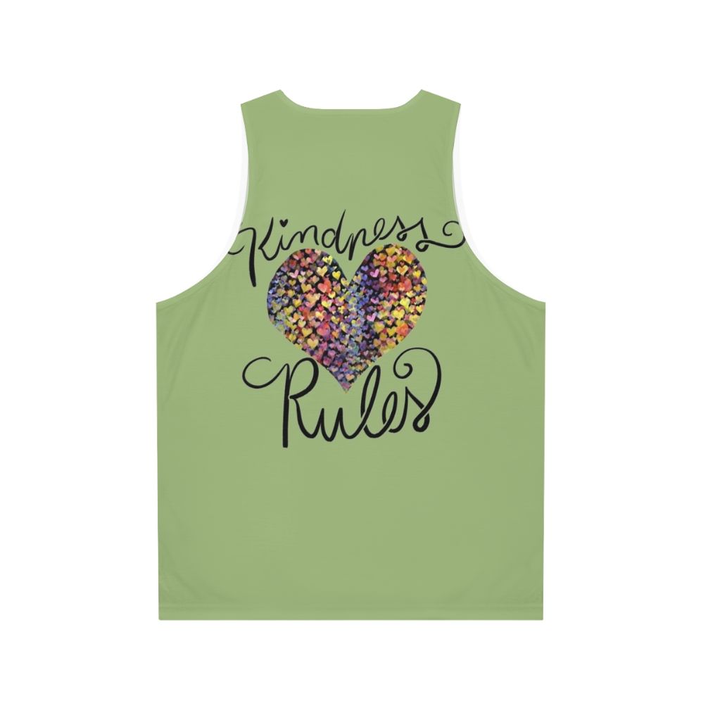 Unisex rainbow heart kindness tank top - Back