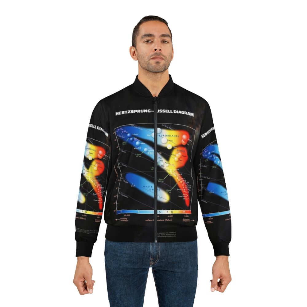 Hertzsprung-Russell diagram bomber jacket featuring a visual representation of the evolution of stars - Lifestyle