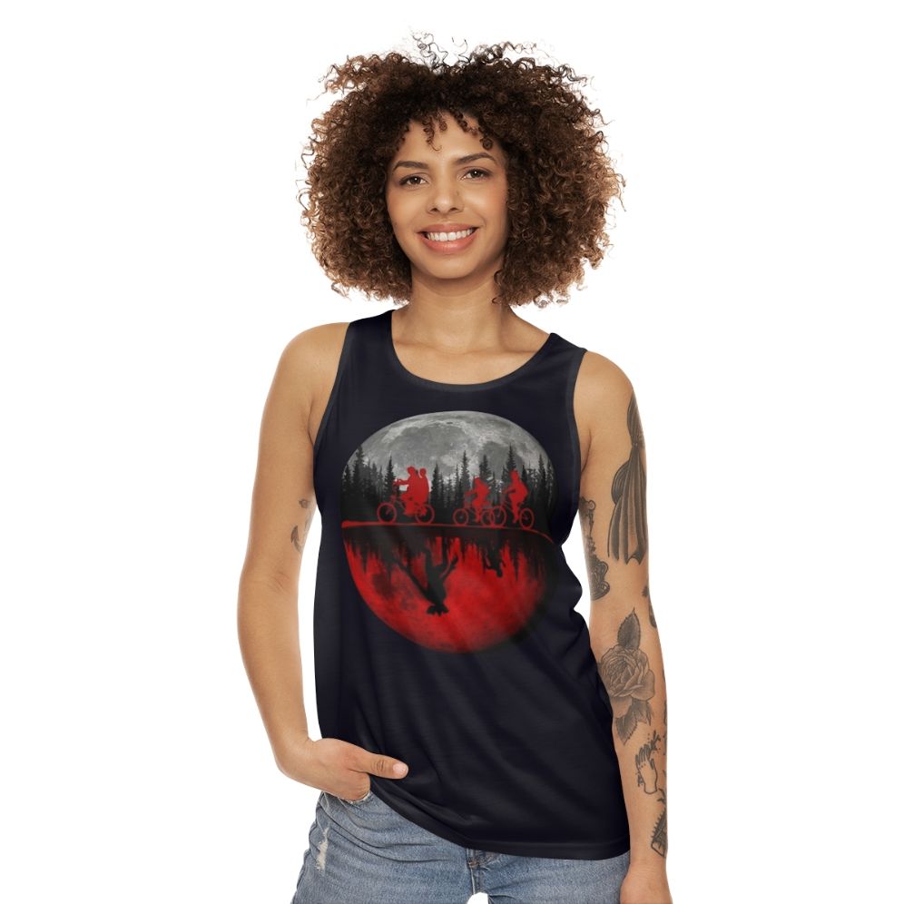 Stranger Things Moon Design Unisex Tank Top - women