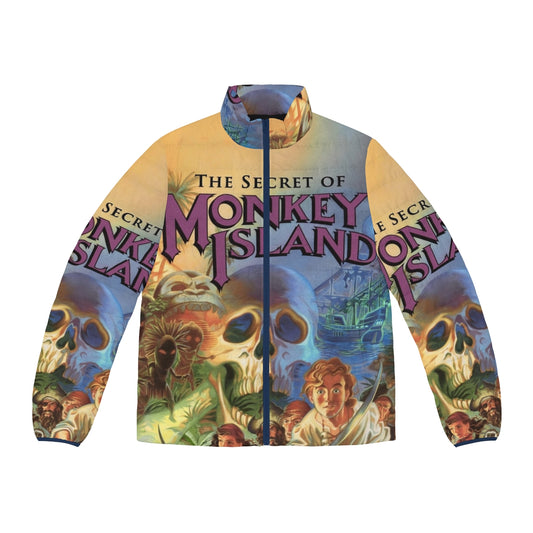 Monkey Island Puffer Jacket featuring the iconic characters and settings from the classic LucasArts adventure game