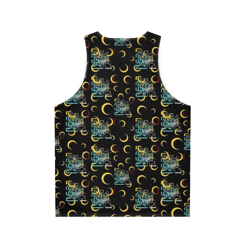 Vibrant Dan Flashes pattern unisex tank top - Back