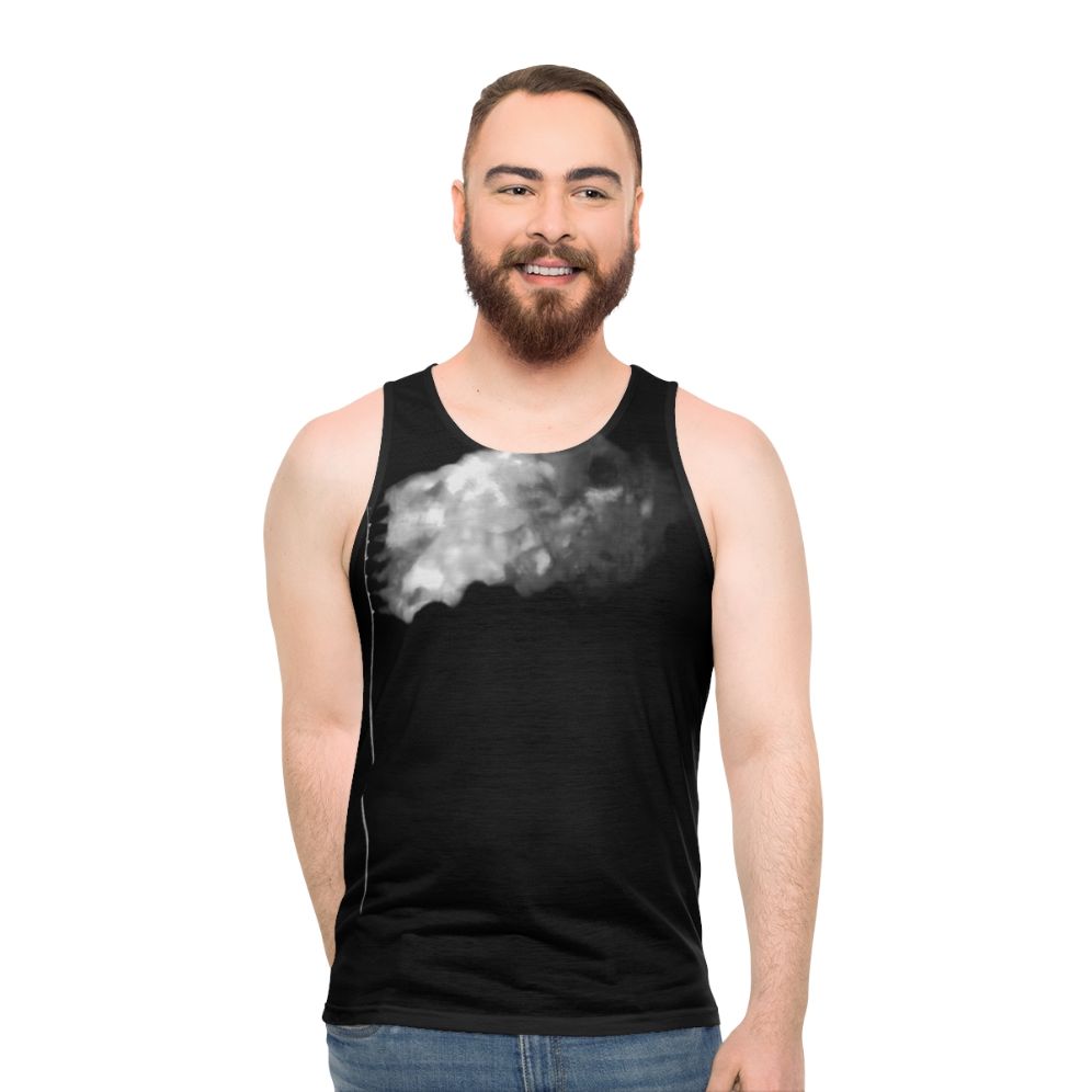 Burning Flag Unisex Patriotic Tank Top - men