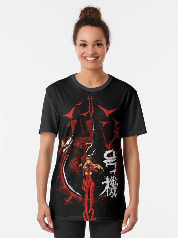 Neon Genesis Evangelion Graphic T-Shirt featuring Evangelion mecha and characters - Women