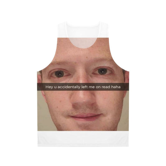 Mark Zuckerberg Snapchat Meme Unisex Tank Top