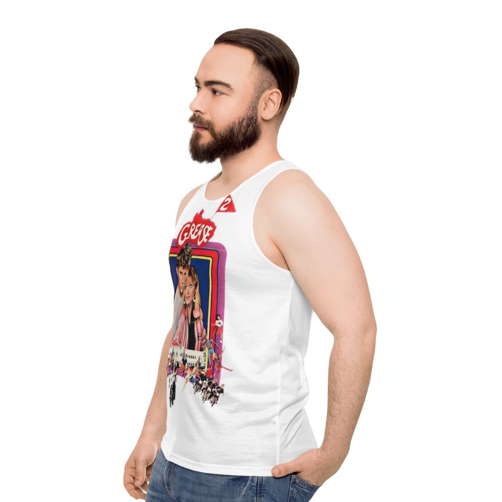 Grease 2 retro 80s unisex tank top - men side