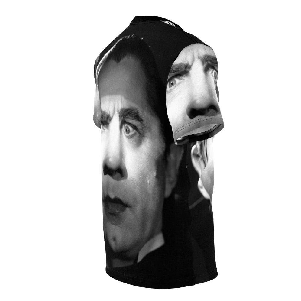 Bela Lugosi as Dracula in a classic Universal monster movie on a high-quality T-shirt - men right