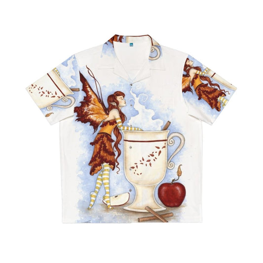 Cider Faery Hawaiian Shirt with fairy, autumn, and cinnamon apple design