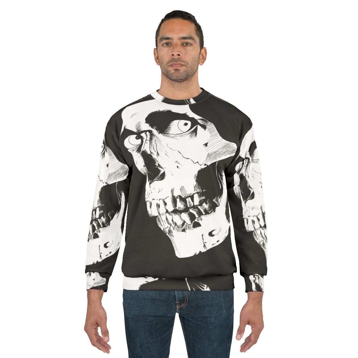 Evil Dead Skull Sweatshirt with Ash Williams Graphic - men