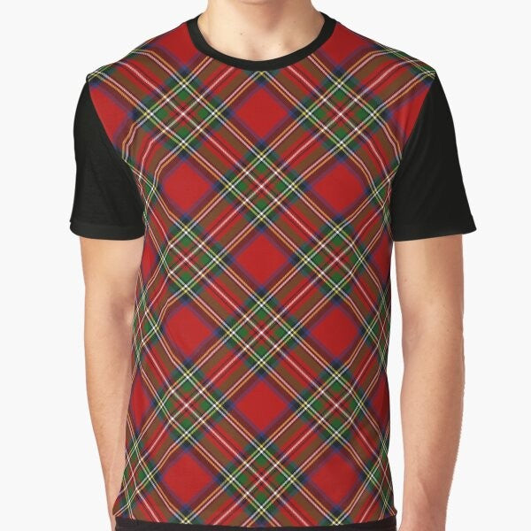 Royal Stewart tartan plaid graphic print t-shirt