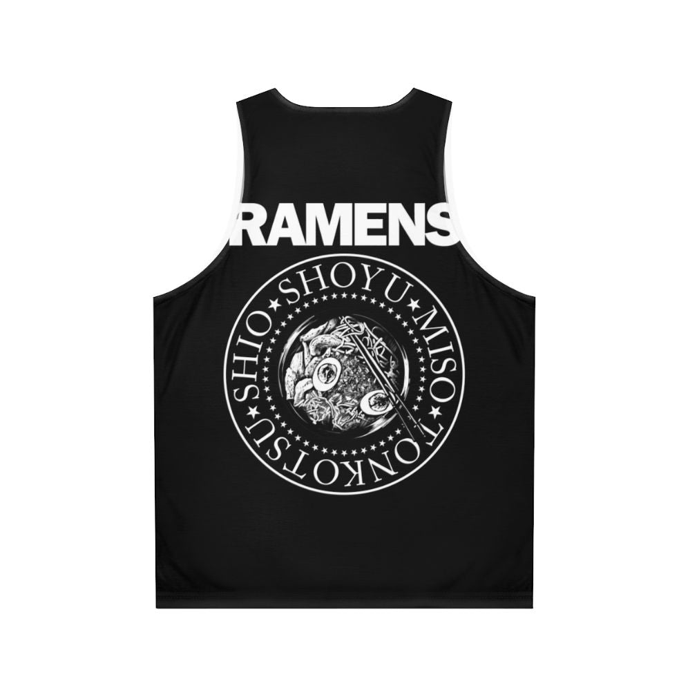 Retro punk rock ramen noodle unisex tank top - Back