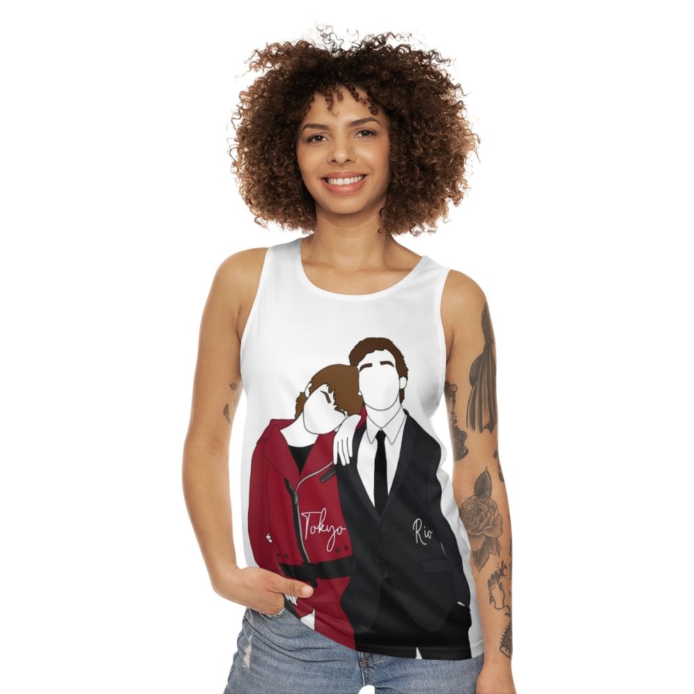 Money Heist Tokyo and Rio Unisex Tank Top - women