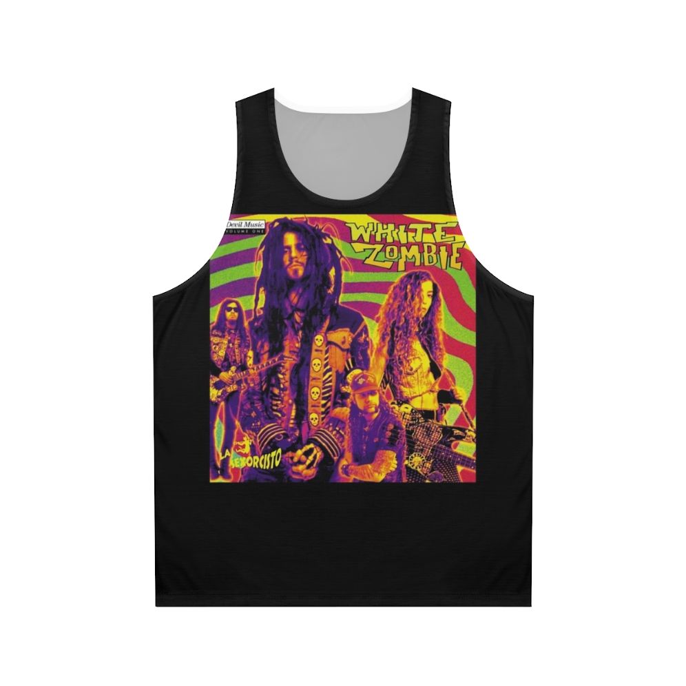 Rob Zombie inspired white unisex tank top