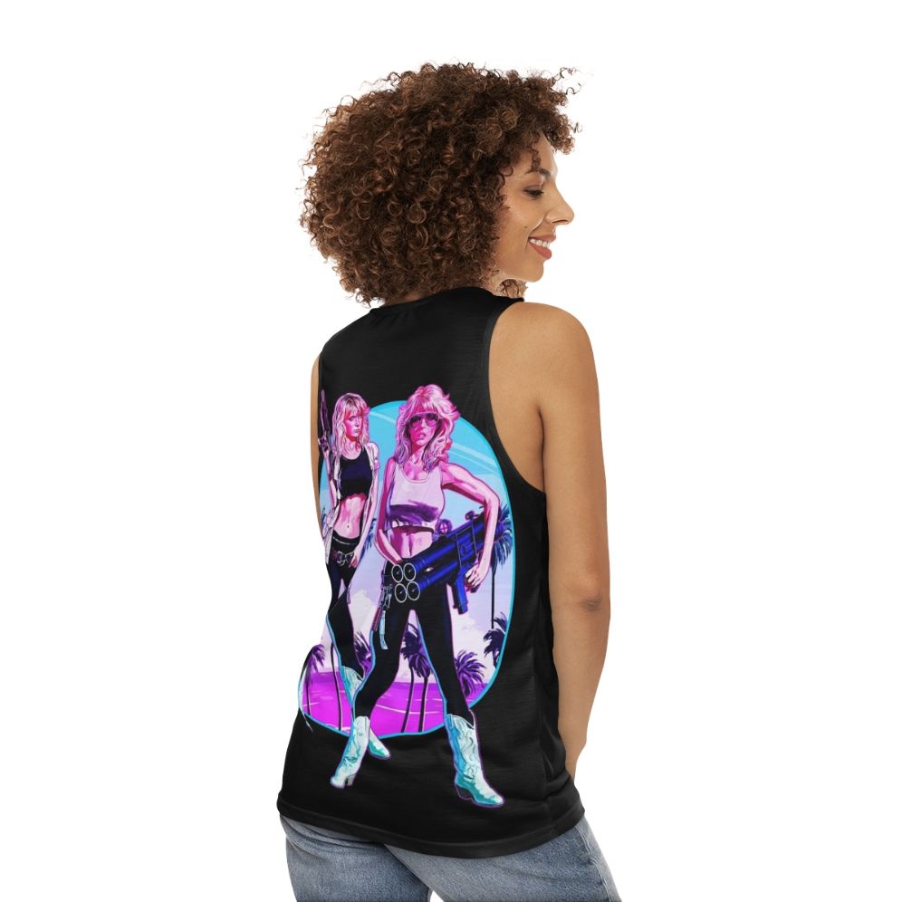 Hard Ticket To Hawaii Big Guns Unisex 80s Tank Top - women back