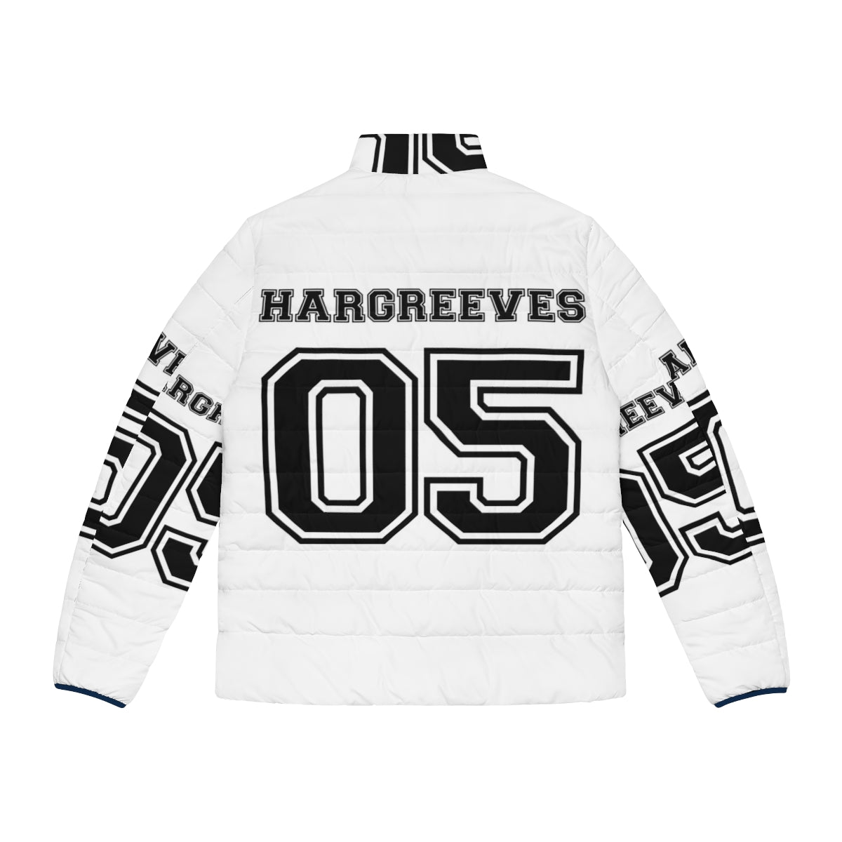 The Umbrella Academy Number 5 Black Puffer Jacket featuring Five Hargreeves, a superhero from the comic book series - Back