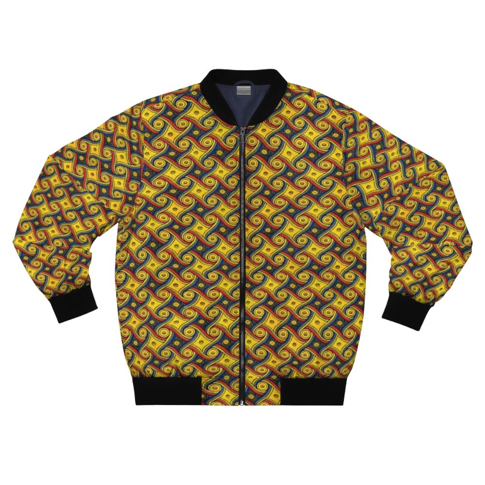 Brighter retro Marriott hotel carpet pattern art bomber jacket