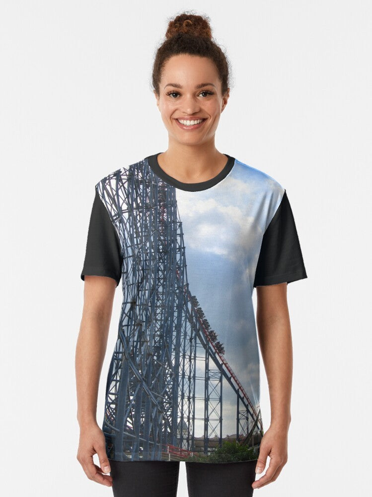 Blackpool Pepsi Max Roller Coaster Graphic T-Shirt - Women