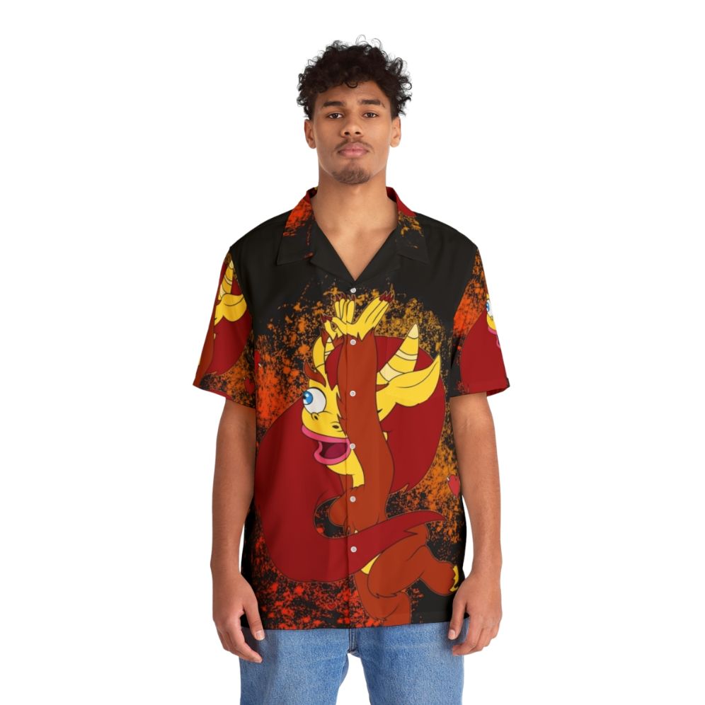 Big Mouth Connie Dance Hawaiian Shirt 2 with Guns and Weapons - People Front