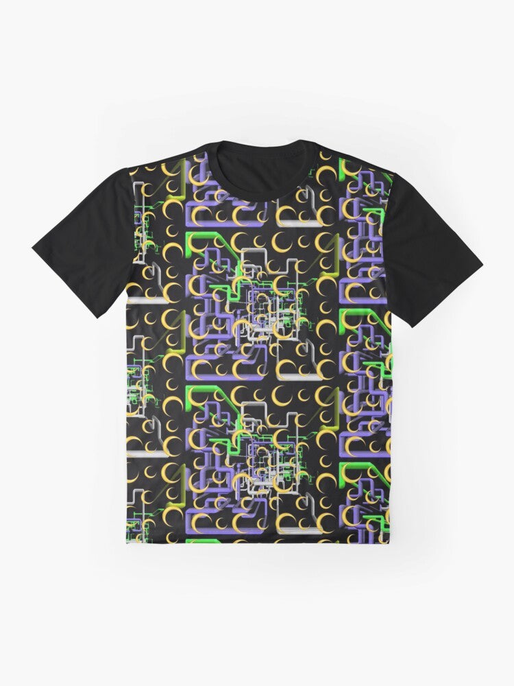 "Dan Flashes pattern graphic tshirt featuring the comedy of Tim Robinson" - Flat lay