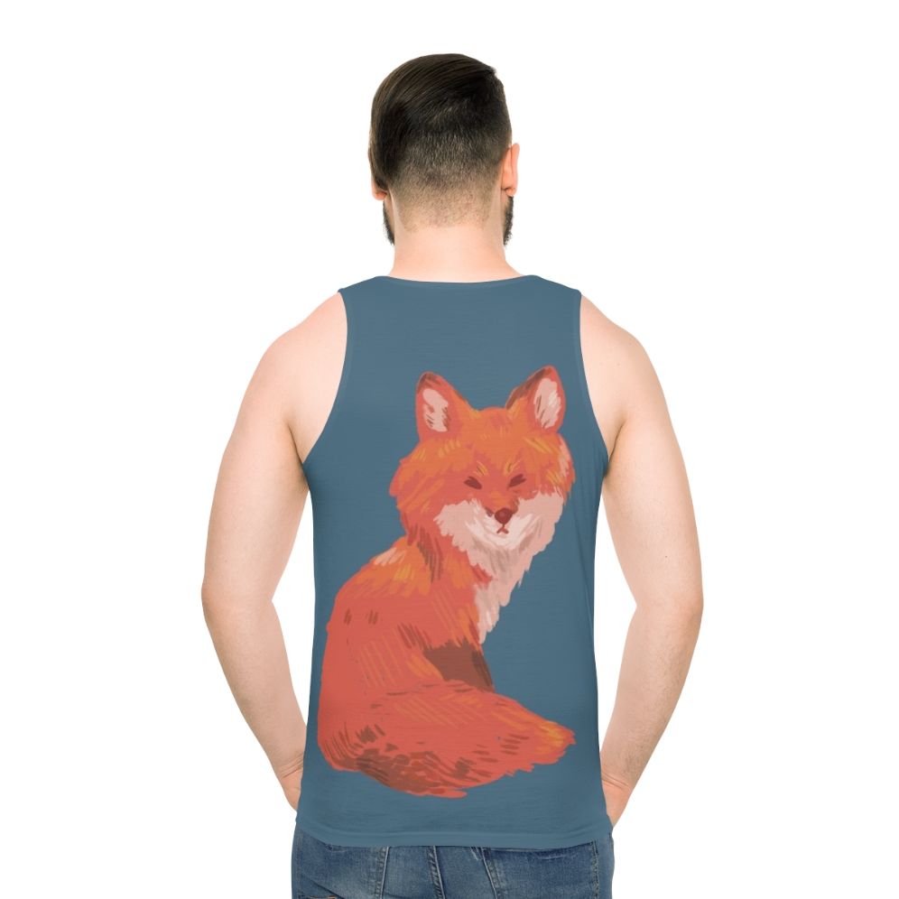 Unisex Red Fox Tank Top - men back