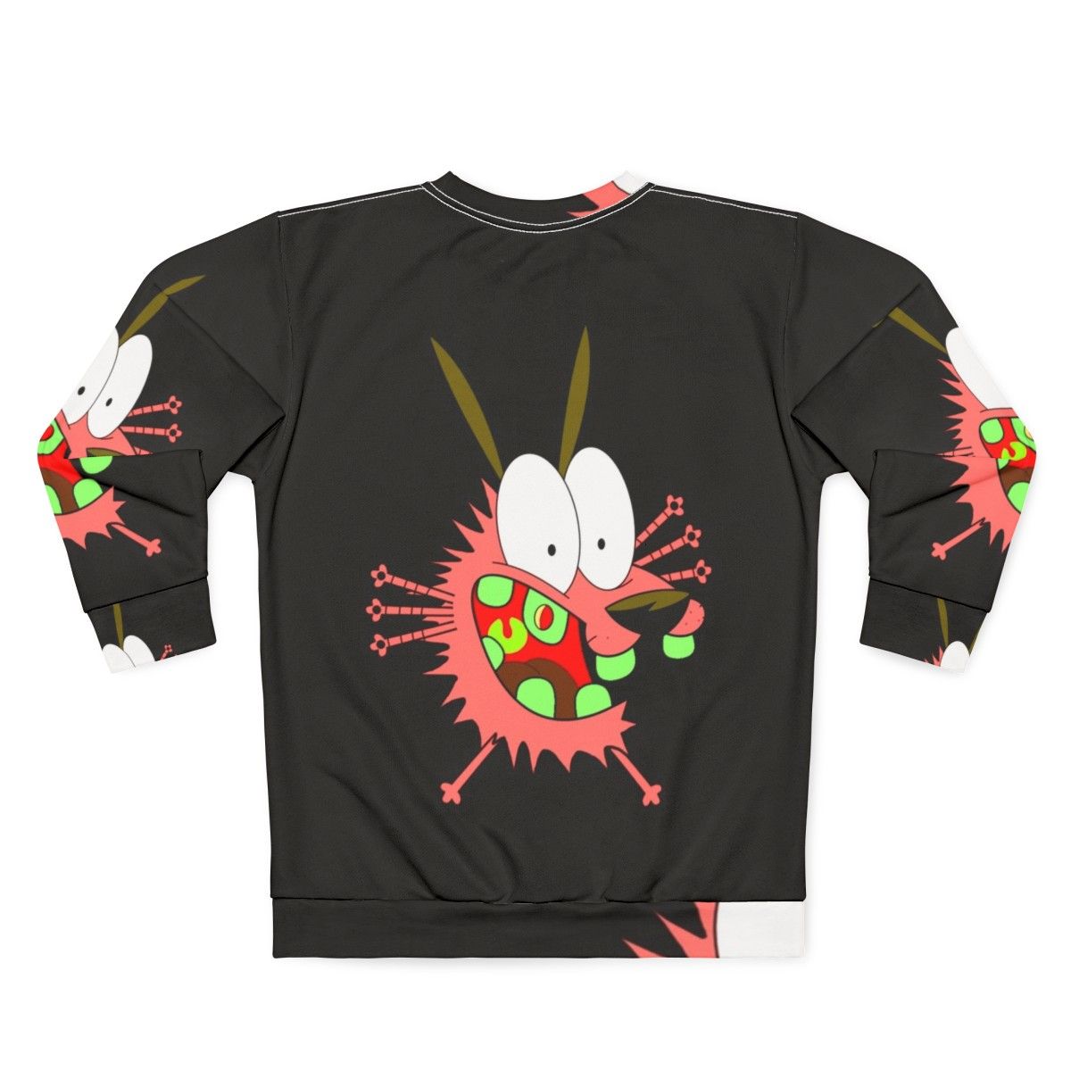 Courage The Cowardly Dog Cartoon Character Sweatshirt - Back