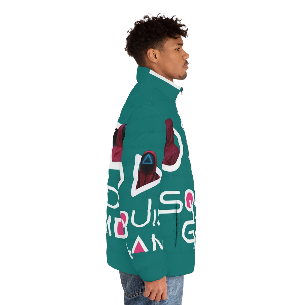 Squid Game Puffer Jacket - Collectible Jacket Inspired by Netflix's Squid Game - men side right