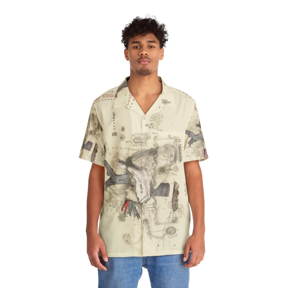 Retro music-inspired oversized Hawaiian shirt - People Front