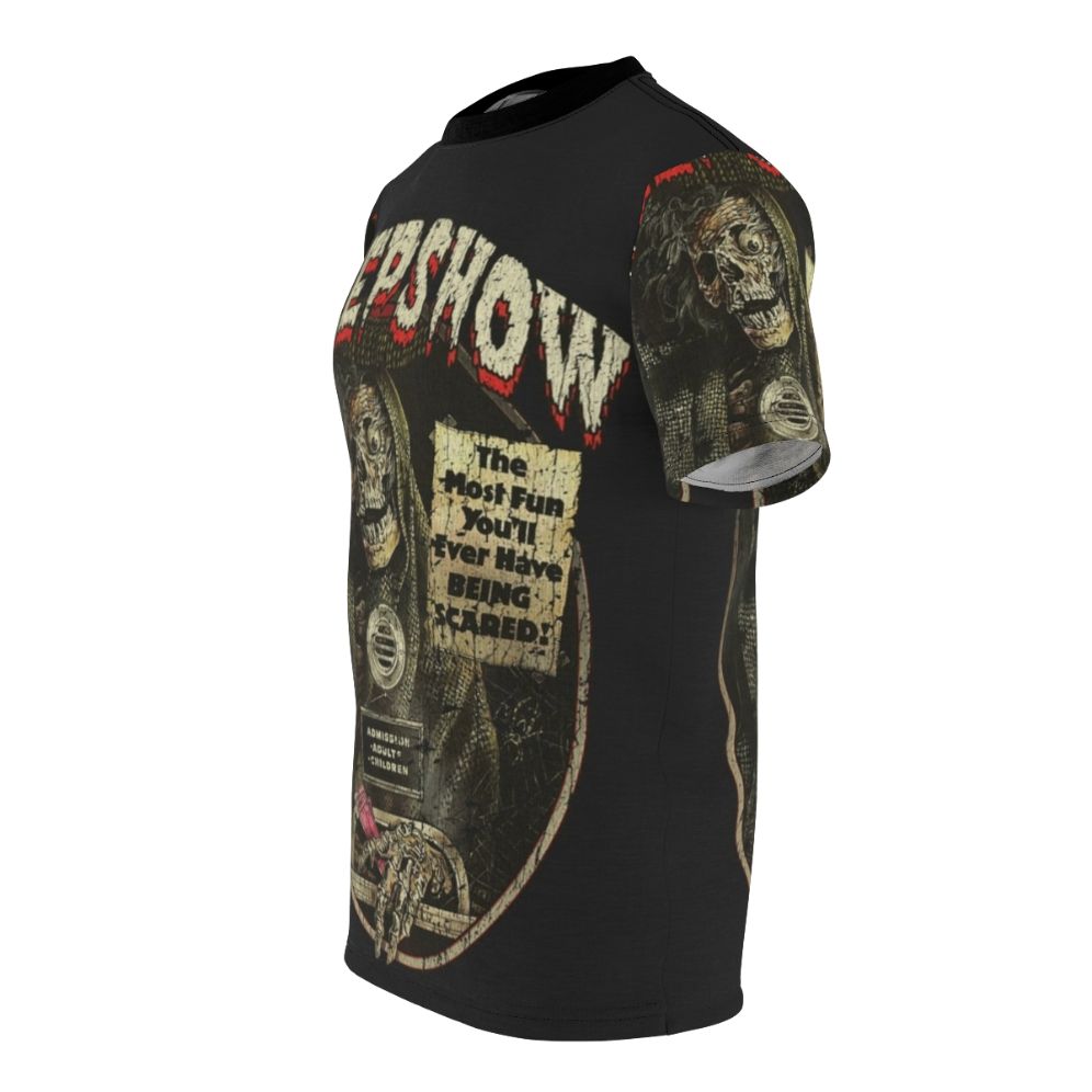 Creepshow 1982 horror movie t-shirt with skeleton, monster, and spooky imagery - men left