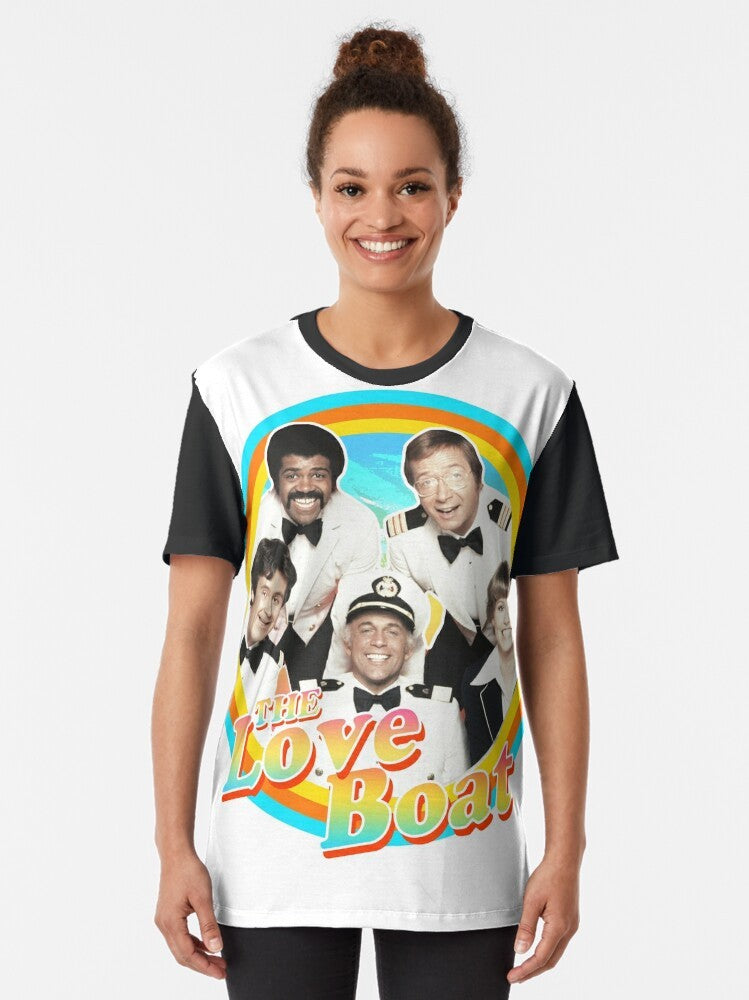 The Love Boat retro graphic t-shirt featuring classic 1970s/1980s TV show logo - Women