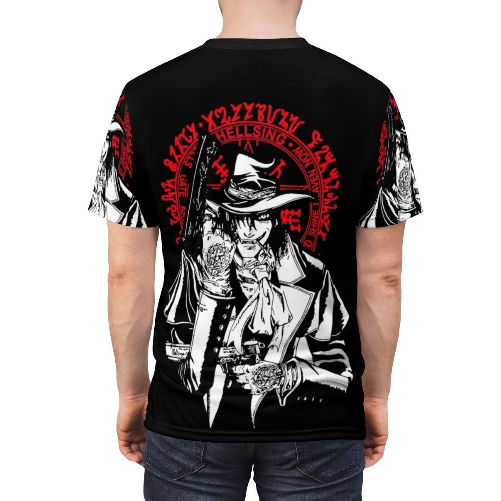 Alucard Hellsing Anime T-Shirt | Manga Inspired Vampires Tee - men back