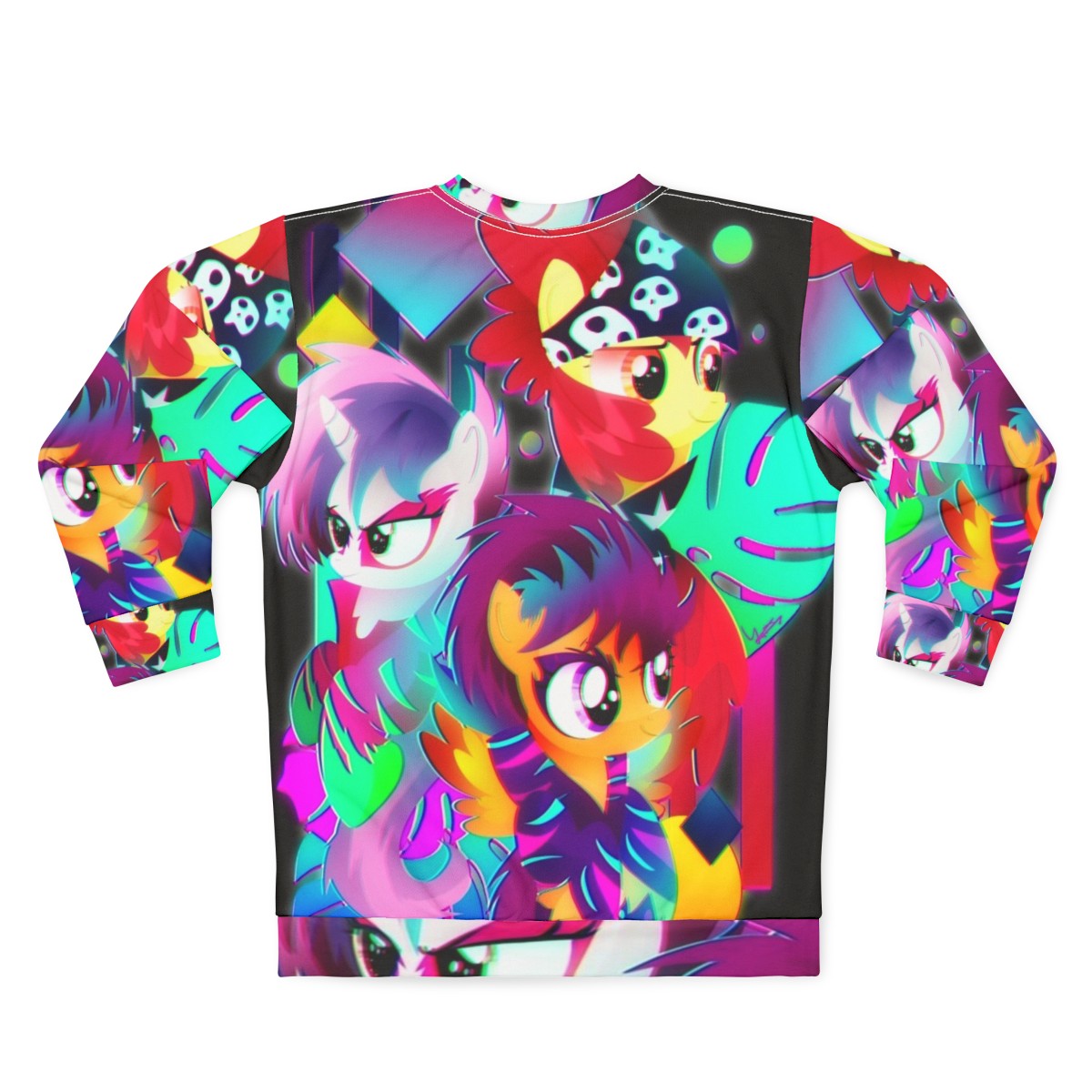 Synthwave Cutie Mark Crusaders MLP Sweatshirt - Back