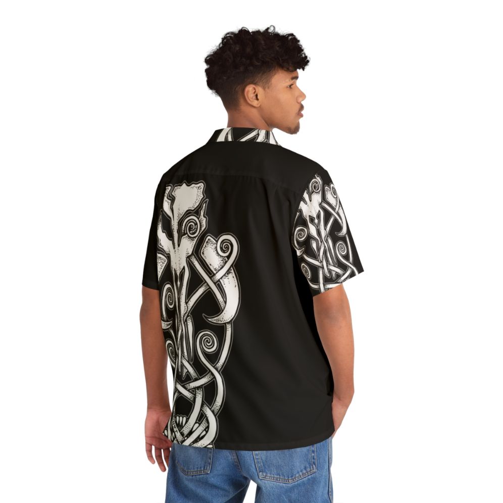 Sarlacc Knot Hawaiian Shirt with Mandalorian-inspired design - People Back