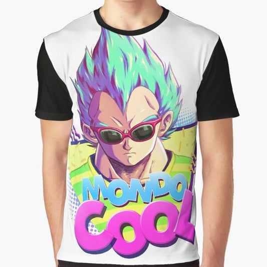 Dragon Ball retro graphic t-shirt featuring a cool, pastel-colored design